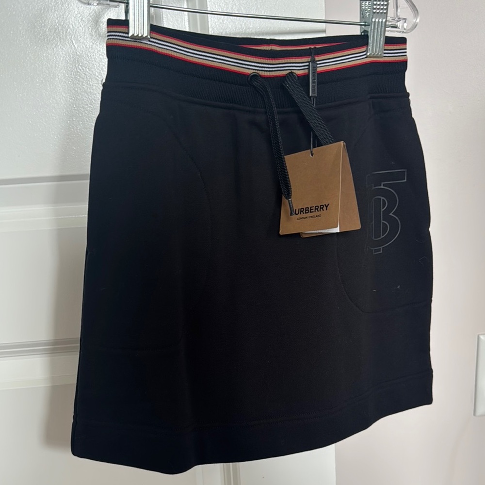 Burberry Black Skirt with Logo